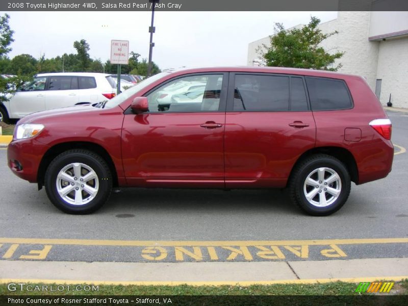 Salsa Red Pearl / Ash Gray 2008 Toyota Highlander 4WD
