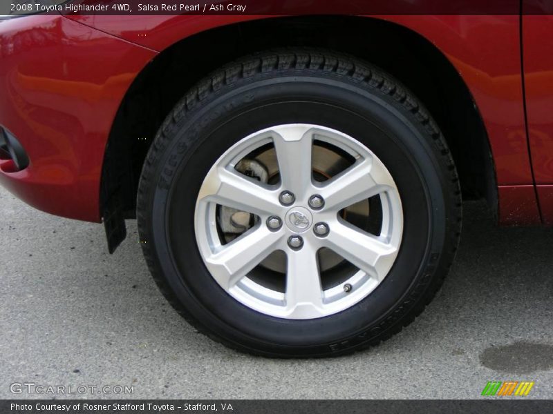 Salsa Red Pearl / Ash Gray 2008 Toyota Highlander 4WD