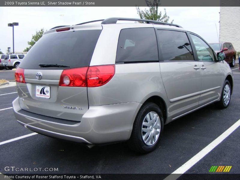 Silver Shadow Pearl / Stone 2009 Toyota Sienna LE