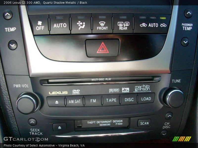 Controls of 2006 GS 300 AWD