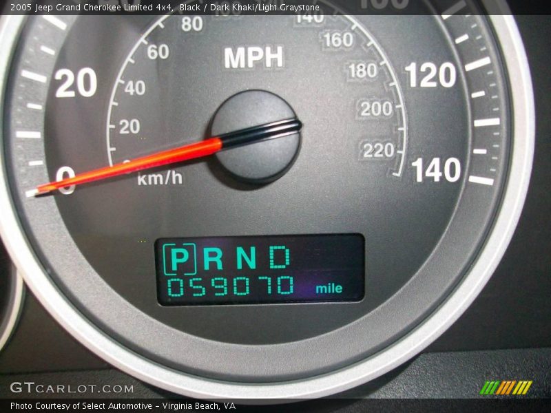 Black / Dark Khaki/Light Graystone 2005 Jeep Grand Cherokee Limited 4x4