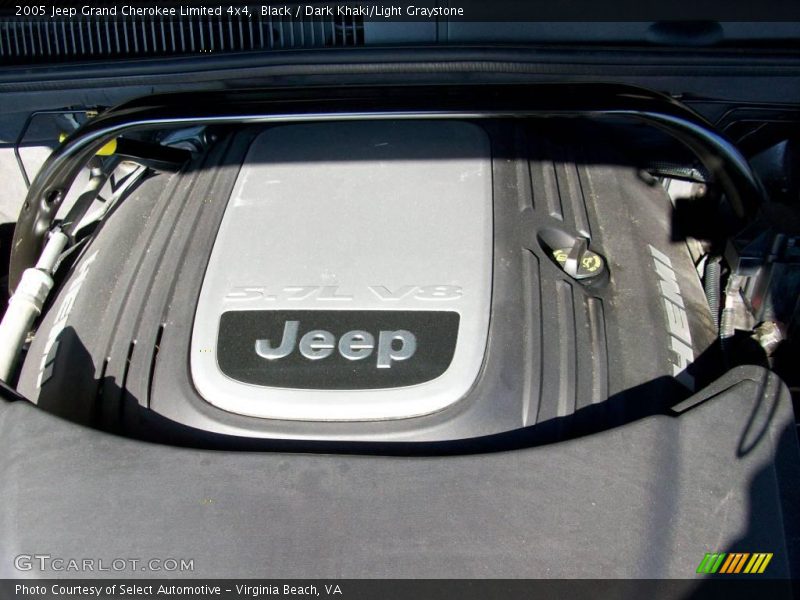 Black / Dark Khaki/Light Graystone 2005 Jeep Grand Cherokee Limited 4x4