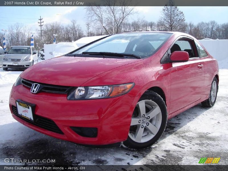 Rallye Red / Gray 2007 Honda Civic EX Coupe