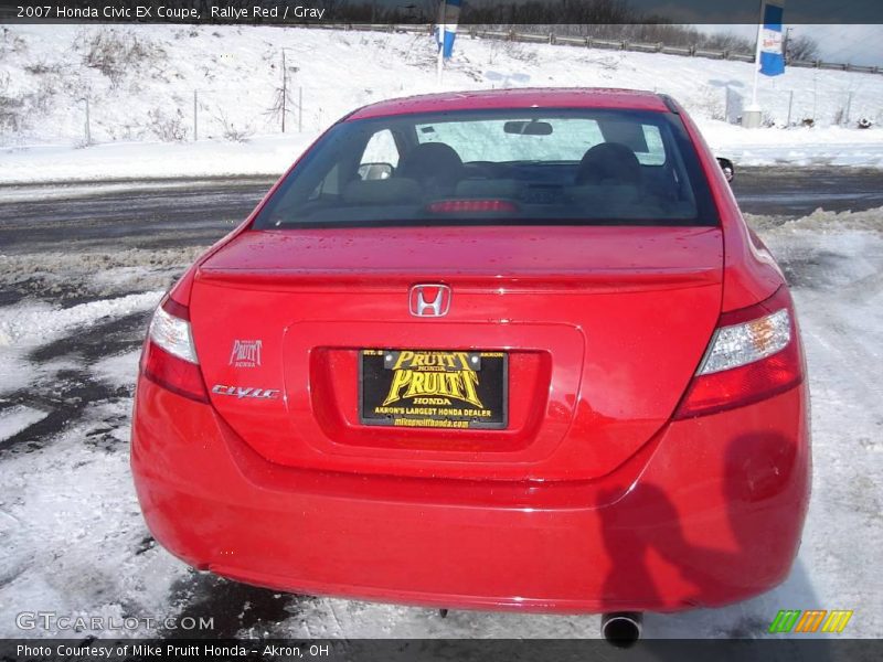 Rallye Red / Gray 2007 Honda Civic EX Coupe