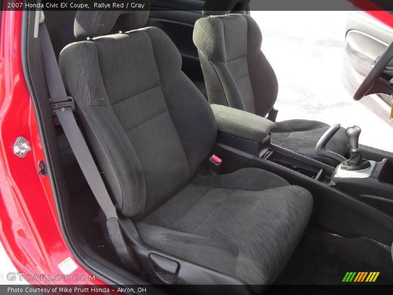Rallye Red / Gray 2007 Honda Civic EX Coupe