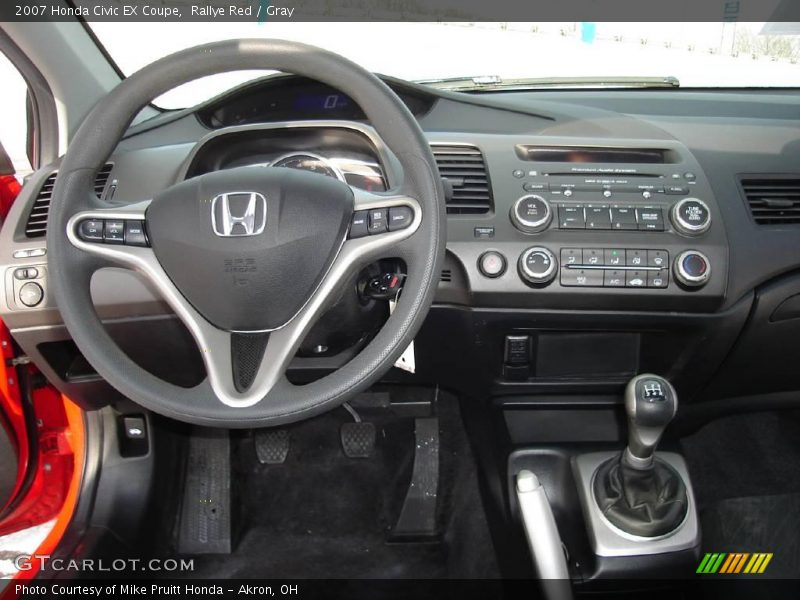 Rallye Red / Gray 2007 Honda Civic EX Coupe