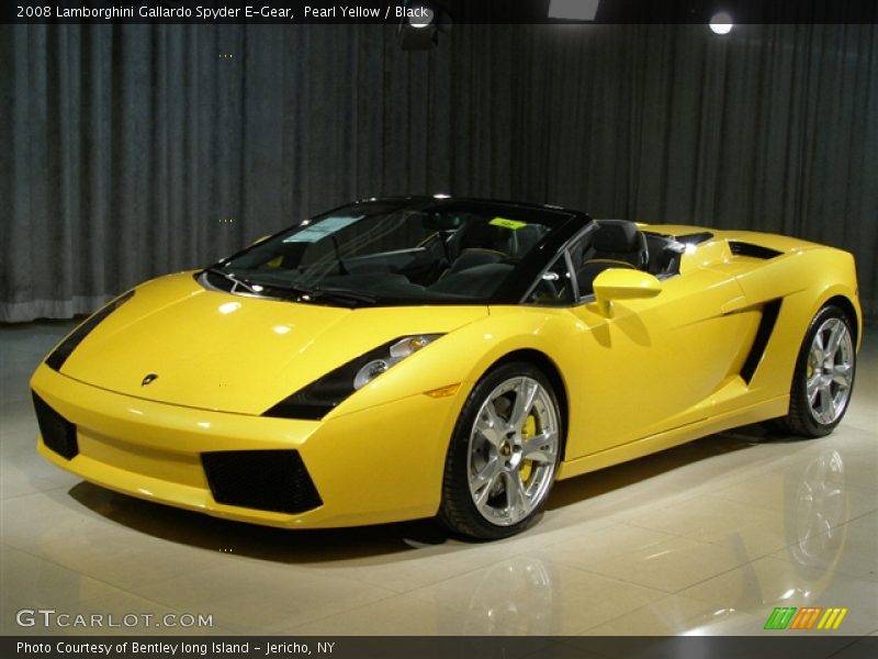 Pearl Yellow / Black 2008 Lamborghini Gallardo Spyder E-Gear