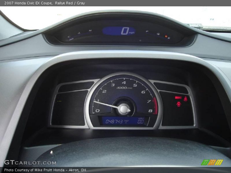 Rallye Red / Gray 2007 Honda Civic EX Coupe