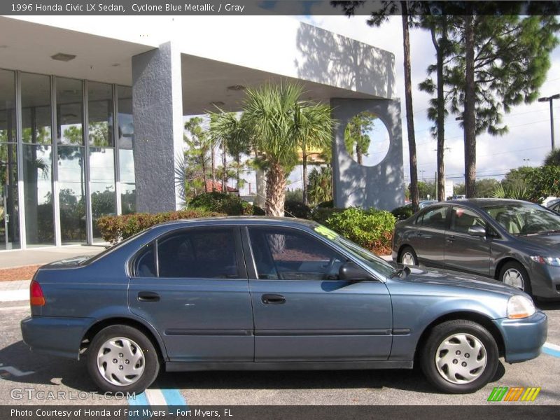 Cyclone Blue Metallic / Gray 1996 Honda Civic LX Sedan