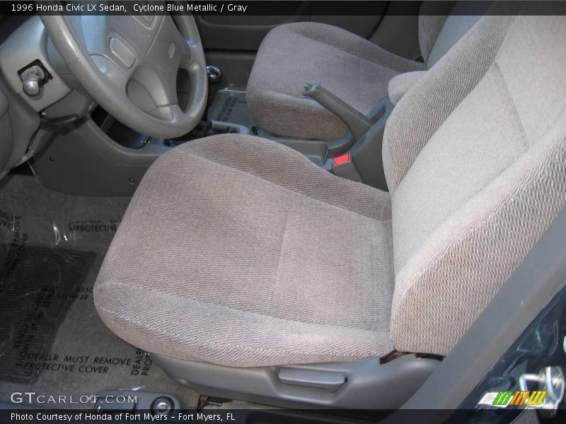 Cyclone Blue Metallic / Gray 1996 Honda Civic LX Sedan
