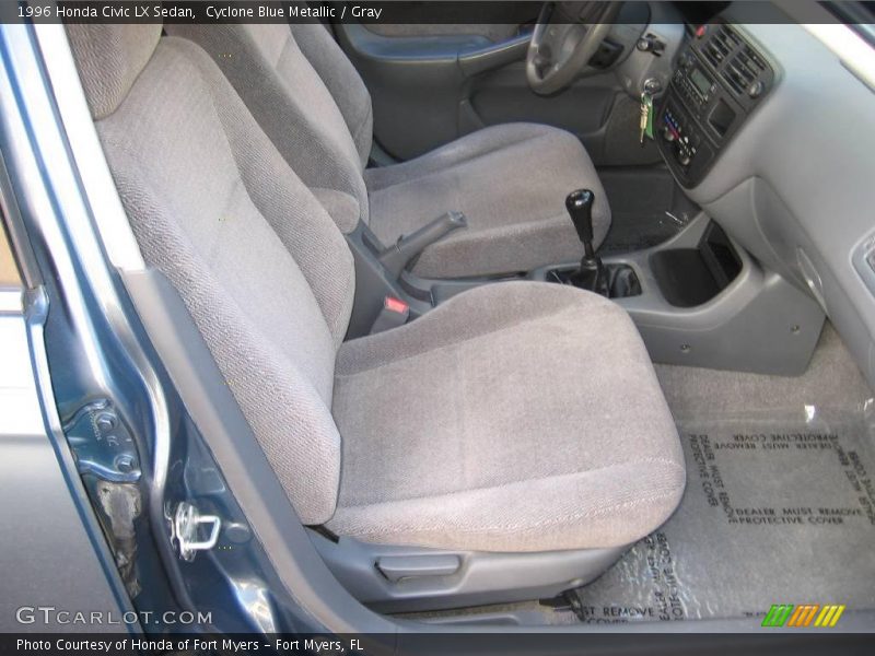 Cyclone Blue Metallic / Gray 1996 Honda Civic LX Sedan