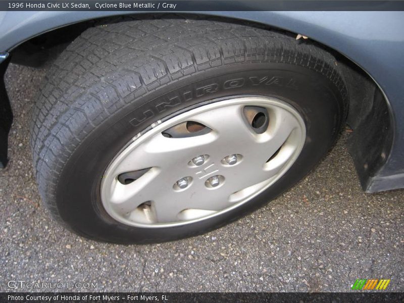 Cyclone Blue Metallic / Gray 1996 Honda Civic LX Sedan