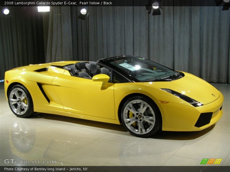 Pearl Yellow / Black 2008 Lamborghini Gallardo Spyder E-Gear