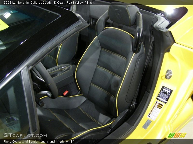 Pearl Yellow / Black 2008 Lamborghini Gallardo Spyder E-Gear