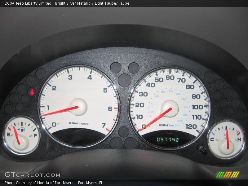 Bright Silver Metallic / Light Taupe/Taupe 2004 Jeep Liberty Limited