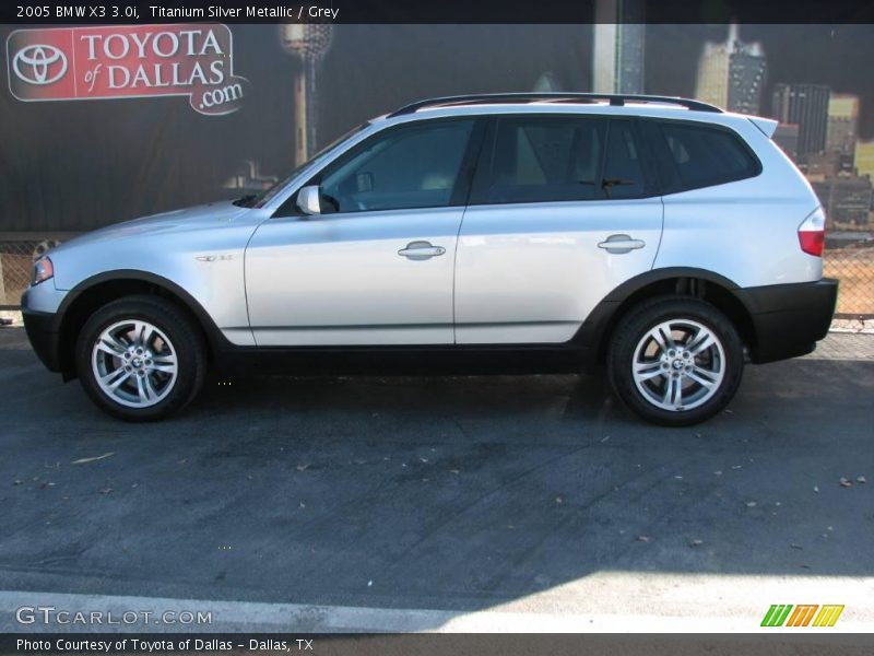 Titanium Silver Metallic / Grey 2005 BMW X3 3.0i