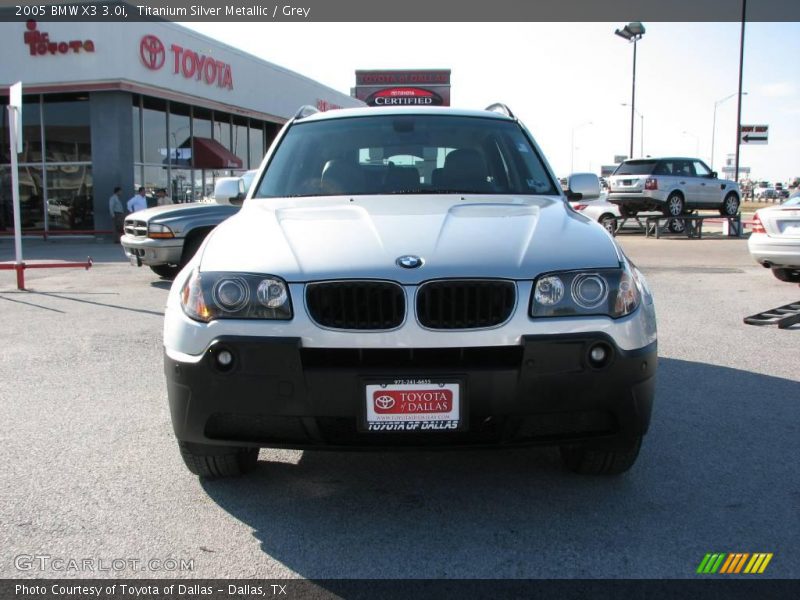 Titanium Silver Metallic / Grey 2005 BMW X3 3.0i