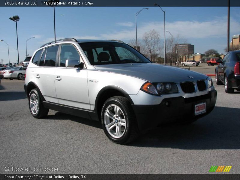 Titanium Silver Metallic / Grey 2005 BMW X3 3.0i