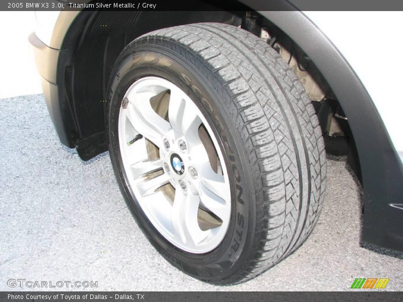 Titanium Silver Metallic / Grey 2005 BMW X3 3.0i