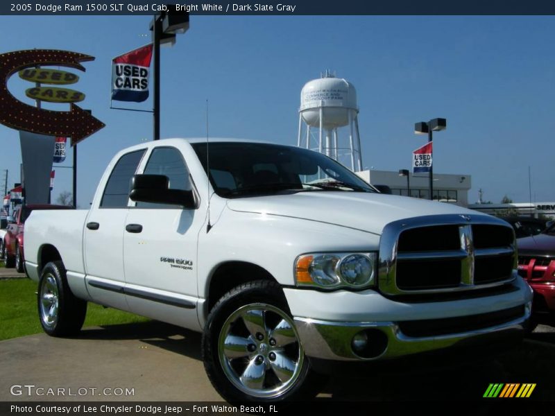 Bright White / Dark Slate Gray 2005 Dodge Ram 1500 SLT Quad Cab