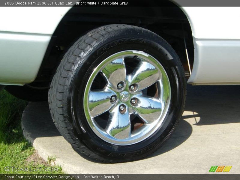 Bright White / Dark Slate Gray 2005 Dodge Ram 1500 SLT Quad Cab