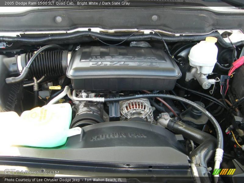 Bright White / Dark Slate Gray 2005 Dodge Ram 1500 SLT Quad Cab