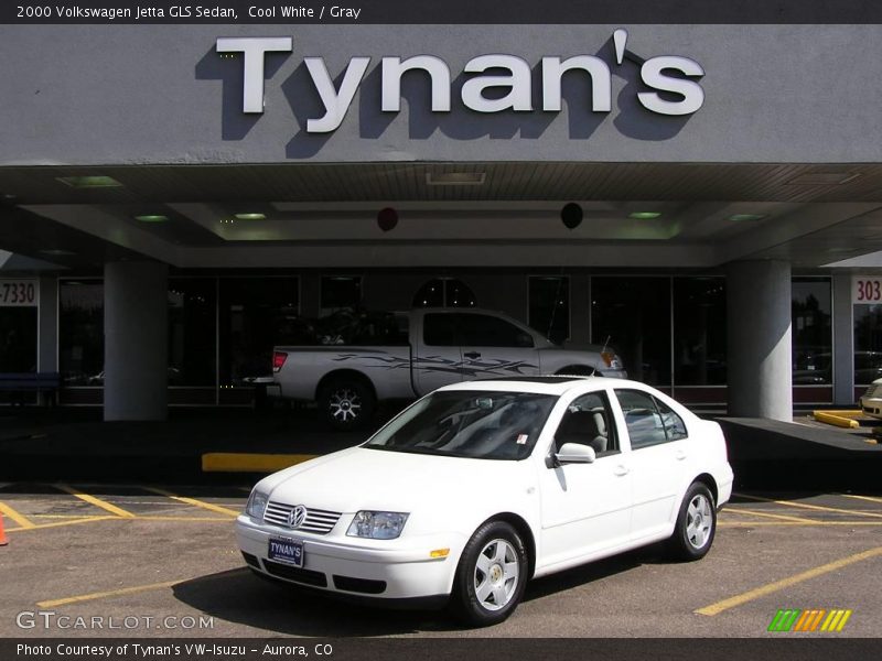Cool White / Gray 2000 Volkswagen Jetta GLS Sedan