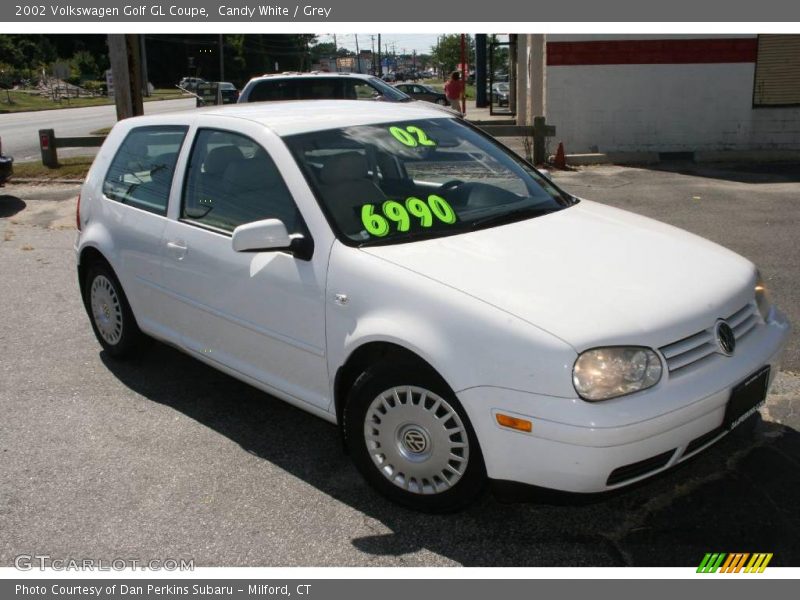 Candy White / Grey 2002 Volkswagen Golf GL Coupe