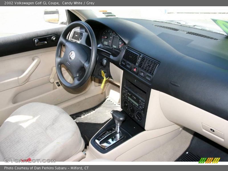 Candy White / Grey 2002 Volkswagen Golf GL Coupe