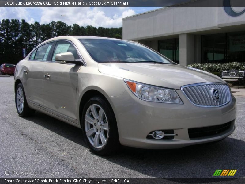 Gold Mist Metallic / Cocoa/Light Cashmere 2010 Buick LaCrosse CXL