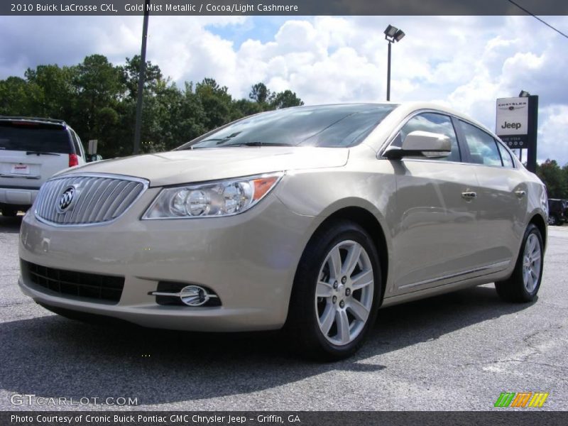 Gold Mist Metallic / Cocoa/Light Cashmere 2010 Buick LaCrosse CXL