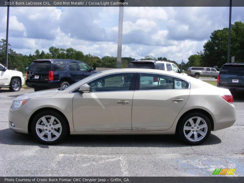 Gold Mist Metallic / Cocoa/Light Cashmere 2010 Buick LaCrosse CXL