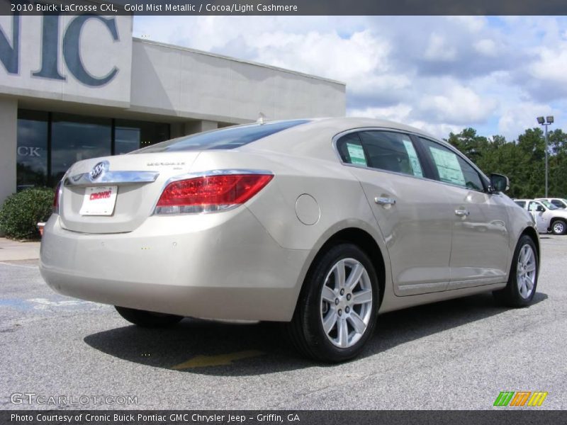Gold Mist Metallic / Cocoa/Light Cashmere 2010 Buick LaCrosse CXL