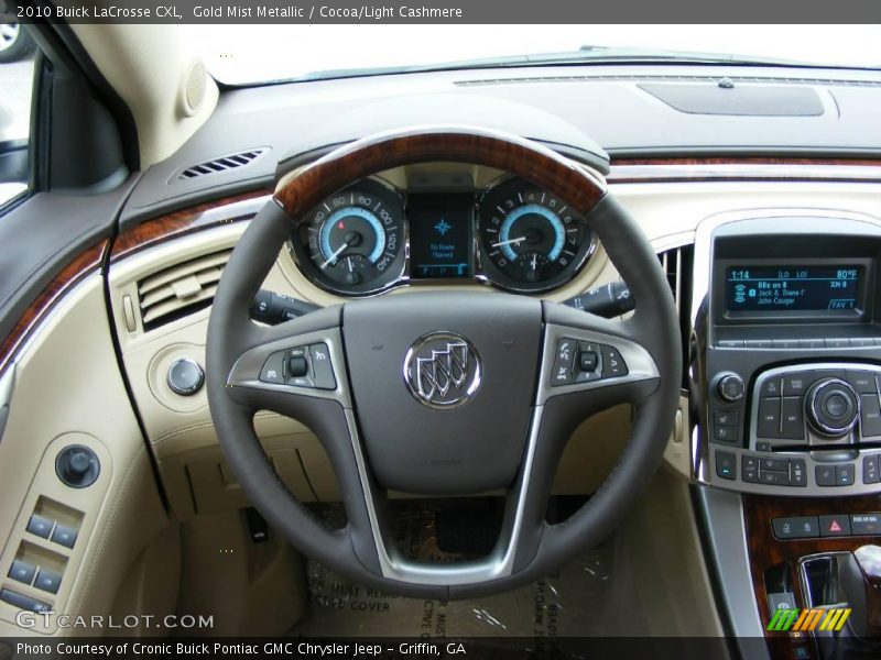 Gold Mist Metallic / Cocoa/Light Cashmere 2010 Buick LaCrosse CXL