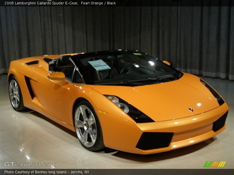 Pearl Orange / Black 2008 Lamborghini Gallardo Spyder E-Gear