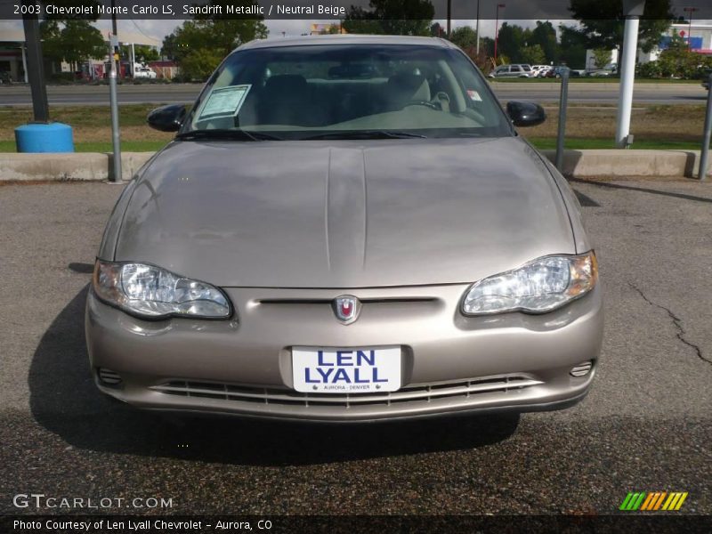 Sandrift Metallic / Neutral Beige 2003 Chevrolet Monte Carlo LS