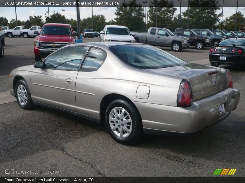 Sandrift Metallic / Neutral Beige 2003 Chevrolet Monte Carlo LS
