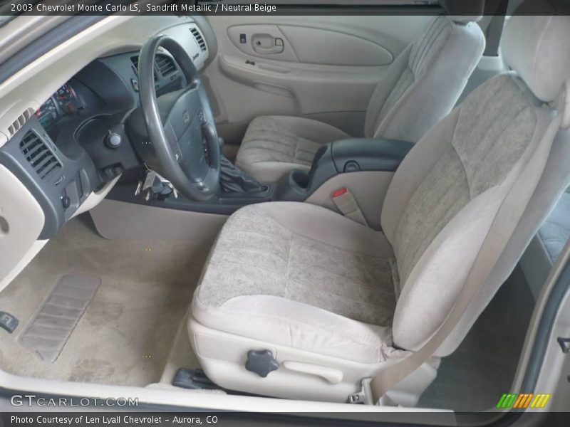 Sandrift Metallic / Neutral Beige 2003 Chevrolet Monte Carlo LS