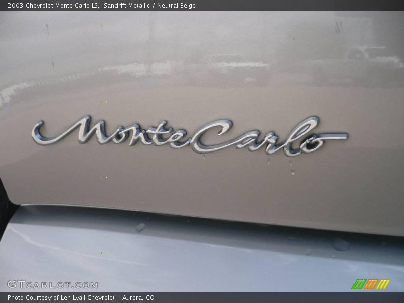 Sandrift Metallic / Neutral Beige 2003 Chevrolet Monte Carlo LS