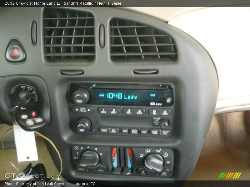 Sandrift Metallic / Neutral Beige 2003 Chevrolet Monte Carlo LS