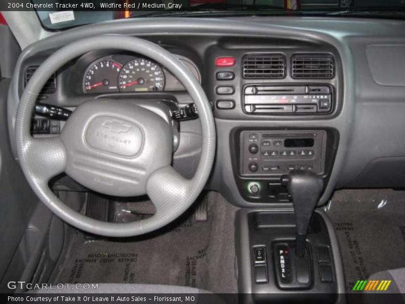 Wildfire Red / Medium Gray 2004 Chevrolet Tracker 4WD