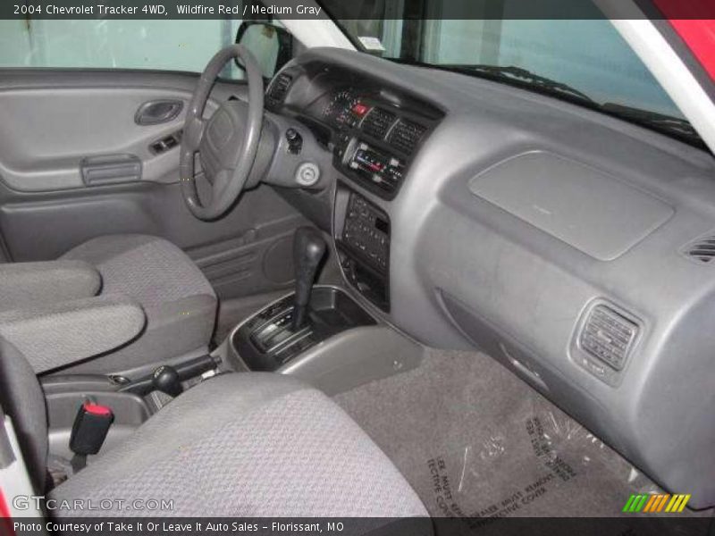 Wildfire Red / Medium Gray 2004 Chevrolet Tracker 4WD