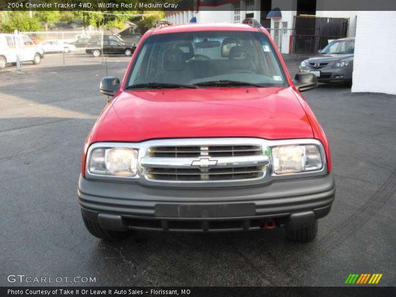 Wildfire Red / Medium Gray 2004 Chevrolet Tracker 4WD