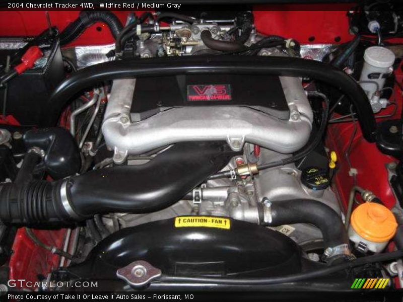 Wildfire Red / Medium Gray 2004 Chevrolet Tracker 4WD