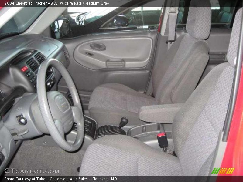 Wildfire Red / Medium Gray 2004 Chevrolet Tracker 4WD