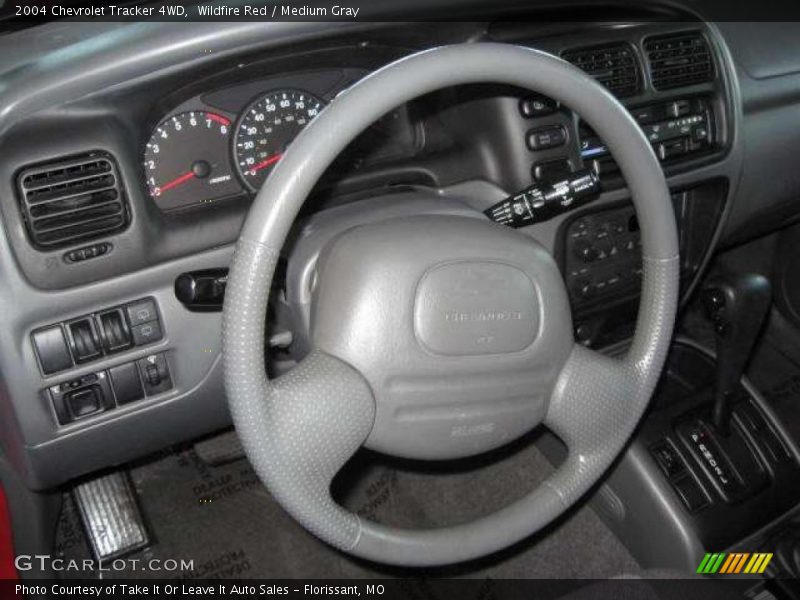 Wildfire Red / Medium Gray 2004 Chevrolet Tracker 4WD