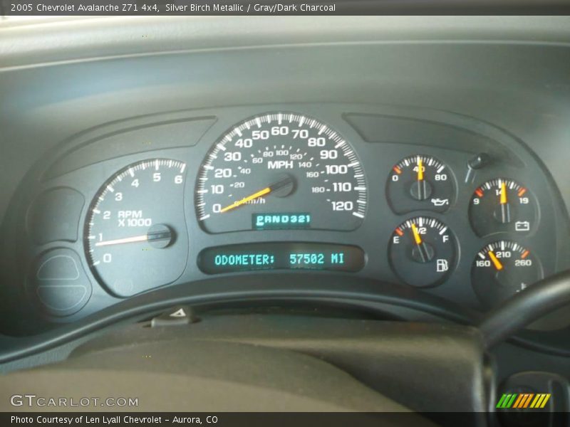 Silver Birch Metallic / Gray/Dark Charcoal 2005 Chevrolet Avalanche Z71 4x4