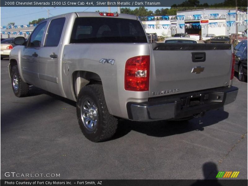 Silver Birch Metallic / Dark Titanium 2008 Chevrolet Silverado 1500 LS Crew Cab 4x4