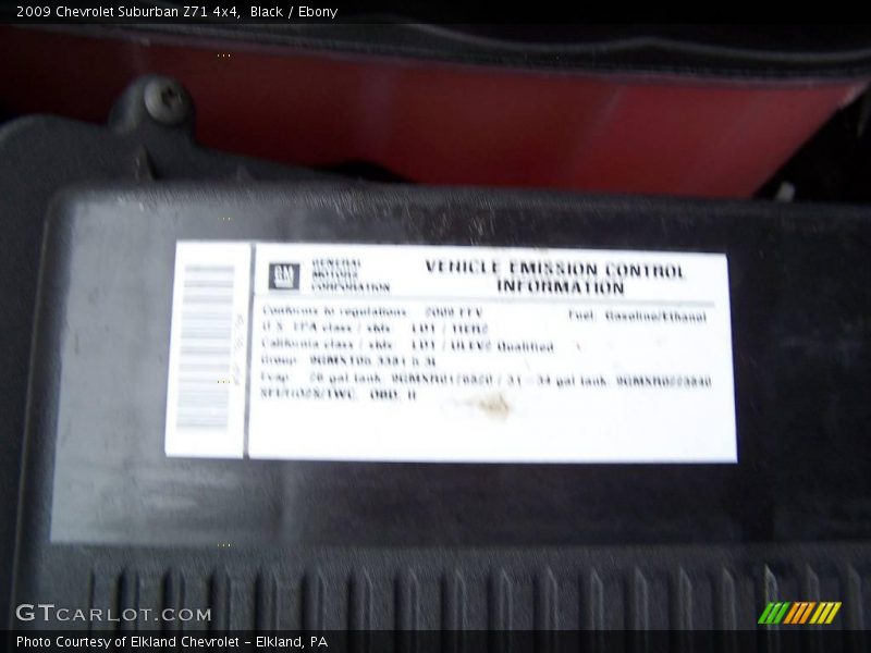 Black / Ebony 2009 Chevrolet Suburban Z71 4x4