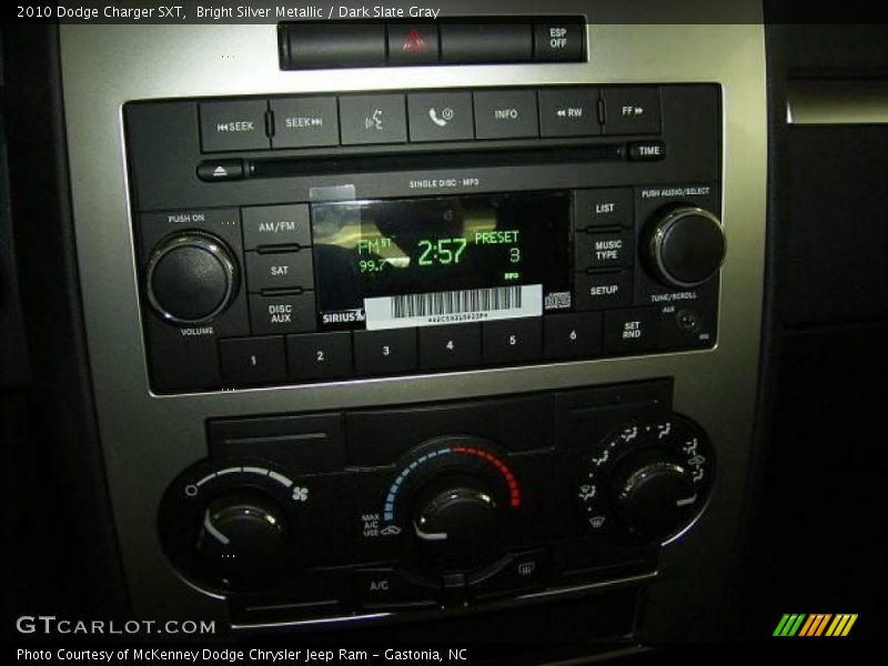 Bright Silver Metallic / Dark Slate Gray 2010 Dodge Charger SXT